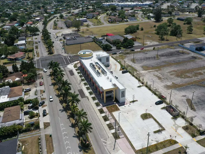 Larcenia J. Bullard Plaza exterior view