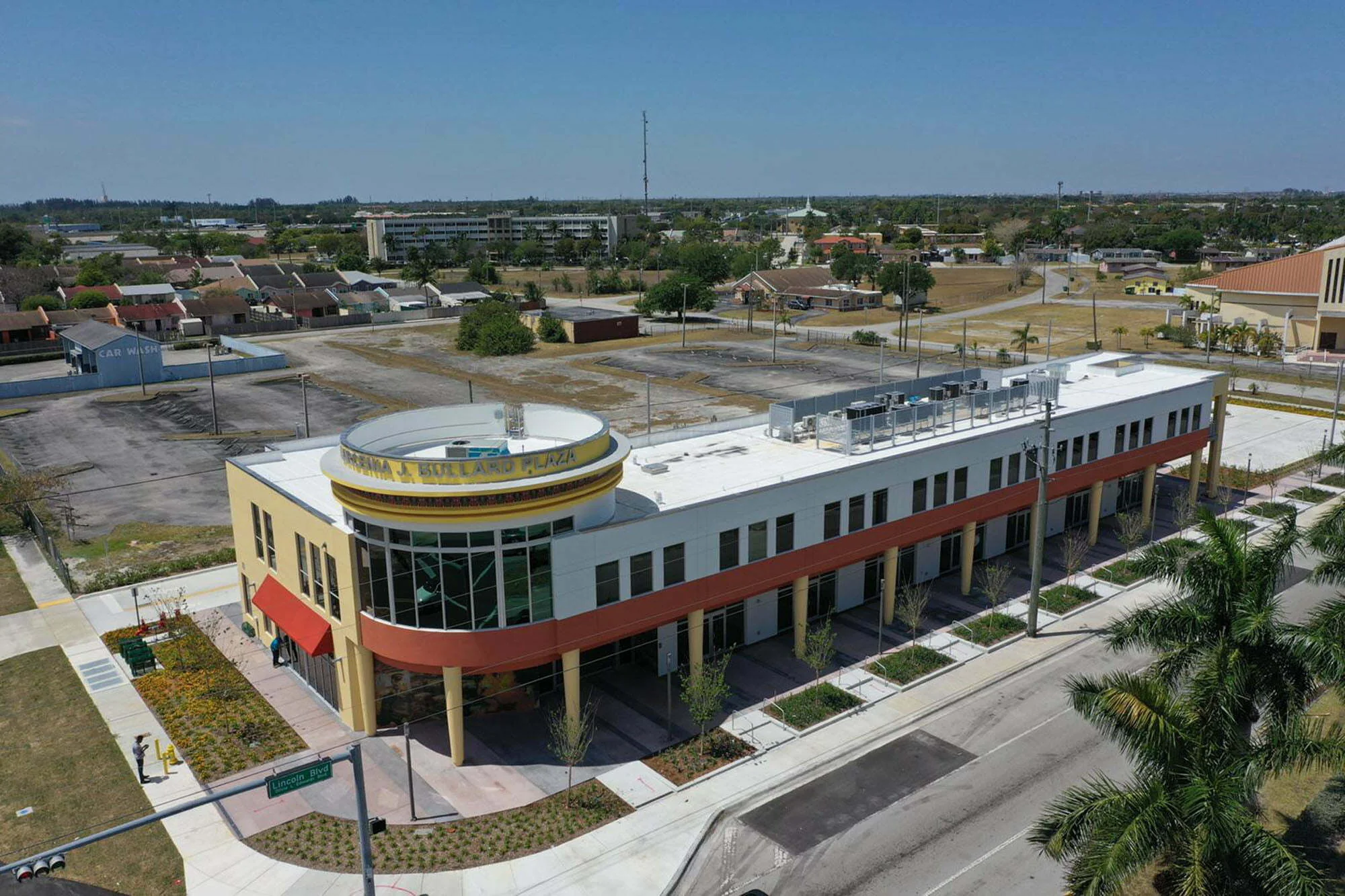 Larcenia J. Bullard Plaza exterior and streetscape