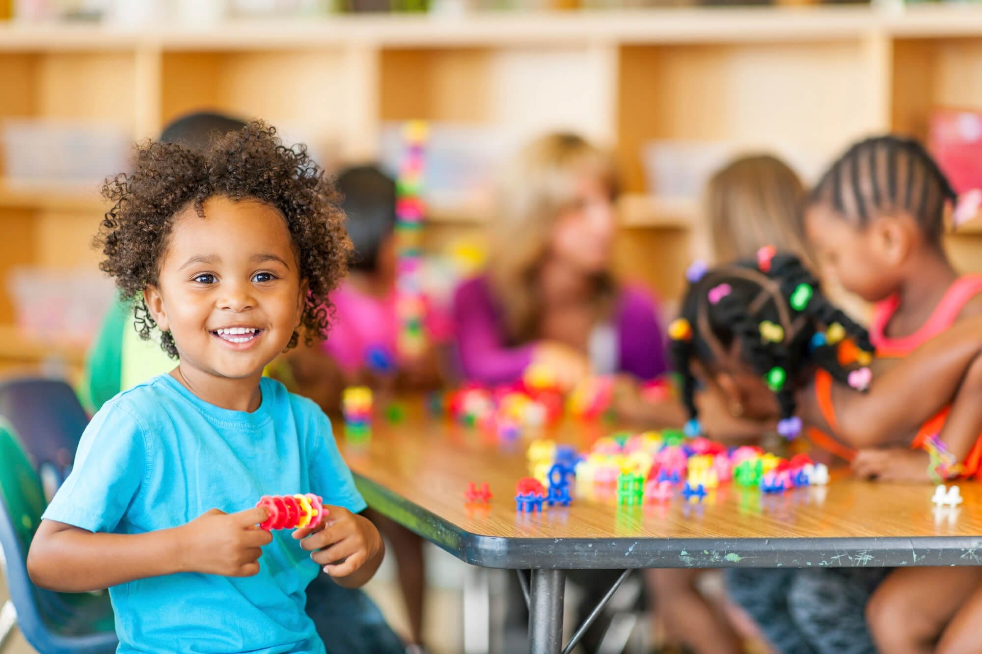 Children participating in hands-on learning